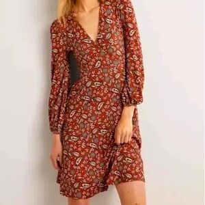 Boden Easy Fixed Wrap Jersey Dress, sz 4